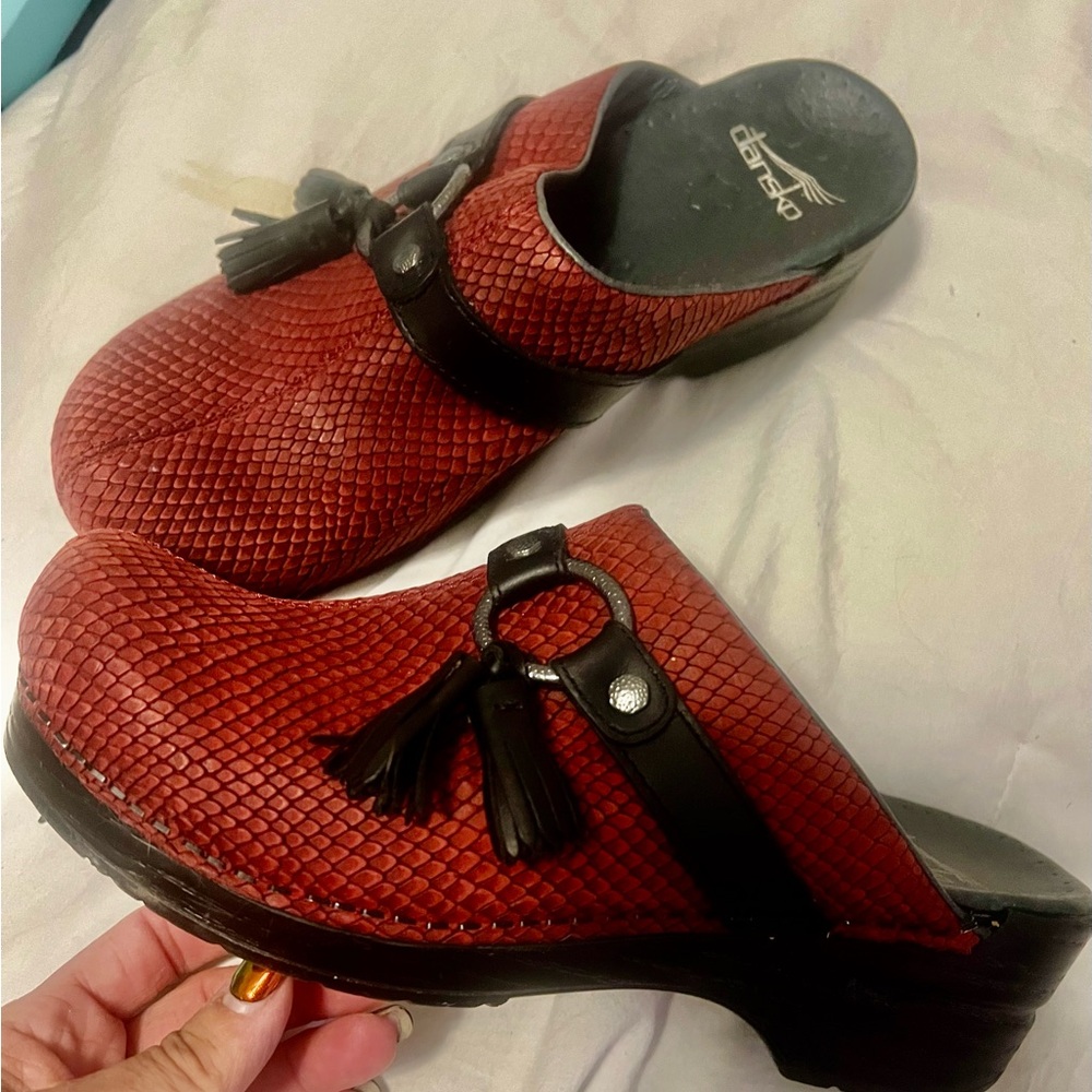 Dansko red clogs, size 39 (8 1/2 - 9)